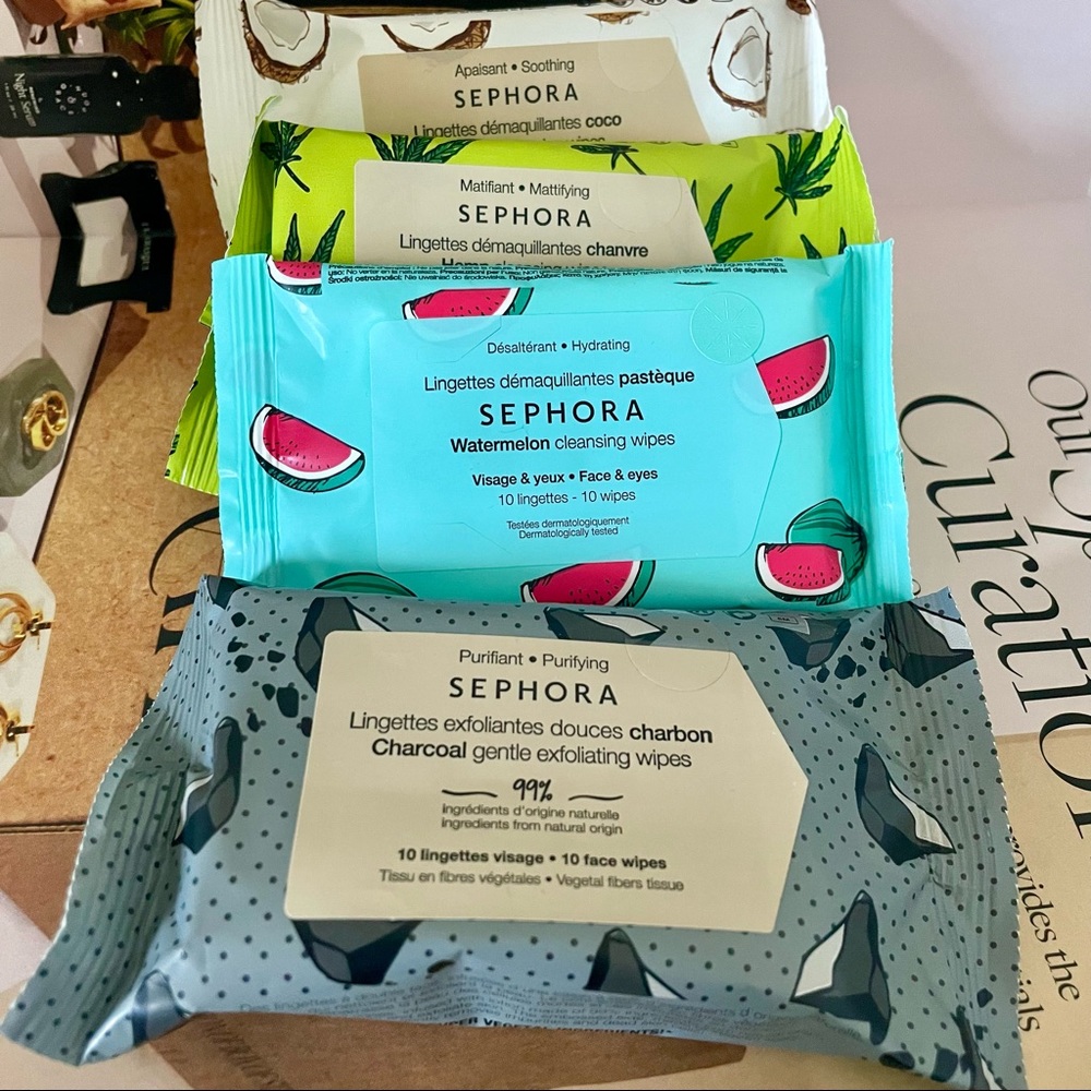 4X Sephora Clean Cleansing & Gentle Exfoliating Wipes